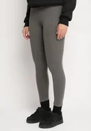 Legginsy - Szare Legginsy z Wysokim Stanem i Szeroką Gumką w Talii Seviel - miniaturka - grafika 1