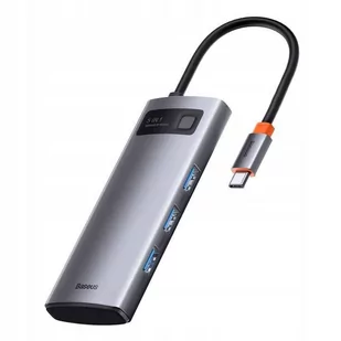 Baseus Adapter 5w1 WKWG020013 Hub USB-C to 3x USB 3.0 + HDMI + USB-C PD WKWG020013 - Czytniki kart pamięci - miniaturka - grafika 1