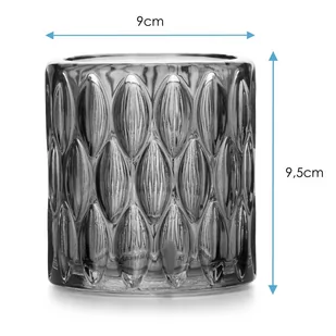 Świecznik VIGO kolor niebieski ameliahome - CANDLEHOLDER/AH/VIGO/NAVY/9X9,5 - Świeczniki - miniaturka - grafika 3