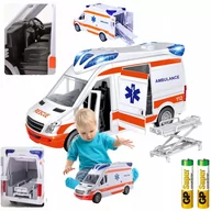 Samochody i pojazdy dla dzieci - Karetka Pogotowia Ambulans Zabawka Napęd Dźwięki Światła Nosze + Baterie - miniaturka - grafika 1