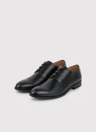 Półbuty męskie - Czarne eleganckie buty męskie - miniaturka - grafika 1