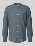 Koszule męskie - Koszula lniana o kroju slim fit ze stójką model ‘CAIDEN’ - miniaturka - grafika 1
