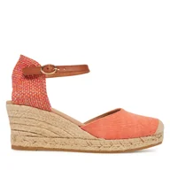 Espadryle damskie - Espadryle Genuins Carina Canvas G106387 Pomarańczowy - miniaturka - grafika 1