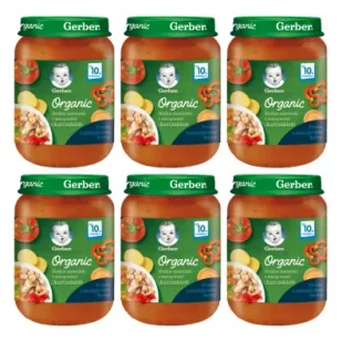 Gerber Organic Obiadek słodkie ziemniaki z warzywami i kurczakiem dla niemowląt po 10 miesiącu Zgrzewka 6 x 190 g Bio - Dania dla dzieci - miniaturka - grafika 1