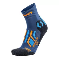 Skarpetki męskie - UYN Męskie skarpety trekkingowe Approach MID Socks podkolanówki niebieskie/pomarańczowe/szaro-melange, 42/44 - miniaturka - grafika 1