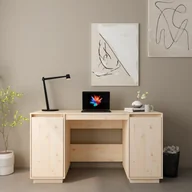 Biurka - Biurko, 140x50x75 cm, lite drewno sosnowe! - miniaturka - grafika 1