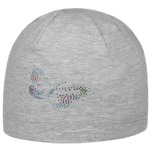 Czapka Beanie Beautiful Butterfly Girls by maximo, szary melanż, 53 cm - Czapki dla dzieci - miniaturka - grafika 1