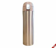 Kubki termiczne - Kubek termiczny 450 ml OUTER3 z gumową podkładką (złoty metalik) GOLD PRINCESS - miniaturka - grafika 1