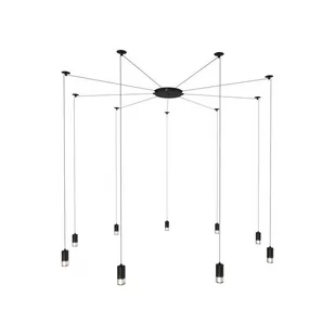 Linea Light Step into design Lampa wisząca 9 czarna pająk XT005-9P - Step Into Design XT005-9P - Lampy sufitowe - miniaturka - grafika 3