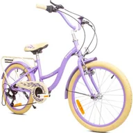 Rowery - Rowerek dziecięcy SUN BABY Flower bike 20 cali dla dziewczynki Lawendowy - miniaturka - grafika 1