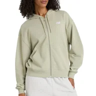 Bluzy sportowe damskie - Bluza New Balance WJ41501OVN - zielona - miniaturka - grafika 1