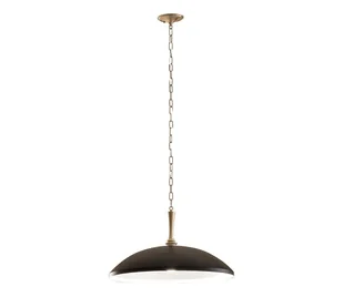 Kichler KL-DELAROSA-P-BK - Żyrandol na łańcuchu DELAROSA 1xE27/60W/230V czarny/mosiądz - Lampy sufitowe - miniaturka - grafika 1