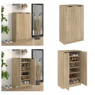 Szafki na buty - vidaXL Szafka na buty dąb sonoma 59x35x100 cm materiał drewnopochodny - Szafka na buty - Szafki na buty - Przechowywanie butów - Organizer na buty - miniaturka - grafika 1