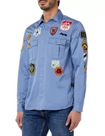 Koszule męskie - REPLAY M4110 Koszula męska 593 Powder Blue, XS, 593 Powder Niebieski, XS - miniaturka - grafika 1