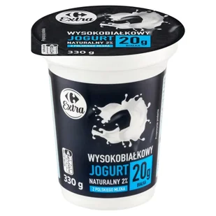 Carrefour Extra Wysokobiałkowy jogurt naturalny 2 % 330 g - Kefiry, jogurty, maślanki - miniaturka - grafika 1