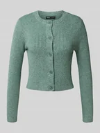 Swetry damskie - Kurtka z dzianiny o kroju regular fit z mieszanki wiskozy model ‘KATIA’ - miniaturka - grafika 1