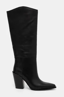 Steve Madden kozaki skórzane Bronty damskie kolor czarny na słupku SM11003353 - Kozaki damskie - miniaturka - grafika 1