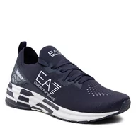 Sneakersy damskie - Emporio Armani Sneakersy EA7 X8X095 XK240 N527 Navy/White - miniaturka - grafika 1