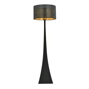 Emibig ESTRELLA LP1 BLACK/GOLD 1156/LP1 lampa podłogowa oryginalny design duży abażur 1156/LP1 - Lampy stojące - miniaturka - grafika 1