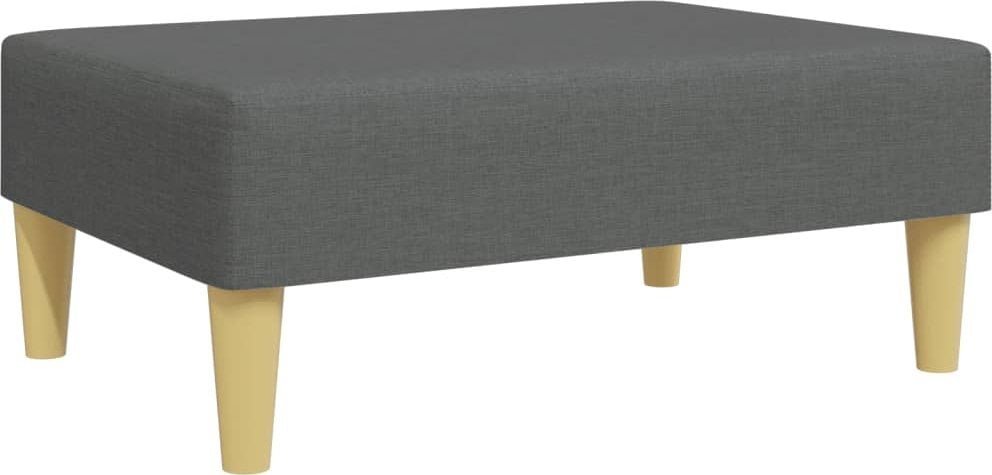 vidaXL vidaXL Podnóżek, ciemnoszary, 77x55x31 cm, tapicerowany tkaniną