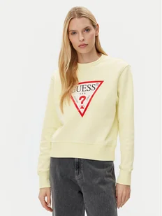 Guess Bluza W2YQ16 KBA11 Żółty Regular Fit - Bluzy damskie - miniaturka - grafika 1