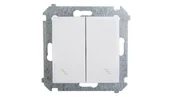 Wyłączniki światła i elektryczne - Kontakt Simon KONTAKT - SIMON S.A. 54 Łącznik schodowy Podwójny Z PODŚWIETLENIEM - miniaturka - grafika 1
