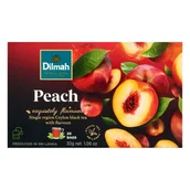 Herbata - DILMAH PEACH herbata cejlońska CZARNA aromatyzowana brzoskwinia 20 TOREBEK - miniaturka - grafika 1