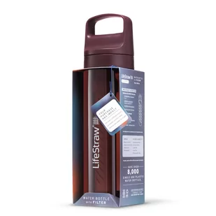 LifeStraw Go 2.0 Czerwona butelka filtrująca 0,65L Merlot Me Away - Butelki filtrujące - miniaturka - grafika 3
