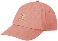 Czapki damskie - Tommy Hilfiger Mężczyźni Am0Am10860 Czapka, Różowy, Rozmiar Uniwersalny - miniaturka - grafika 1