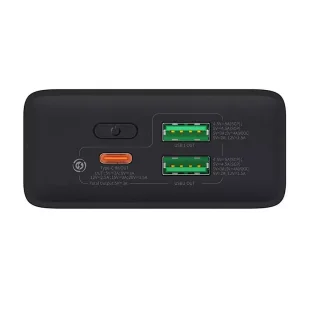 Baseus Adaman2 Powerbank 20000mAh 30W PPAD050001 z wyświetlaczem 2 x USB / 1x USB Typ C Power Delivery Quick Charge SCP czarny - Powerbanki - miniaturka - grafika 9