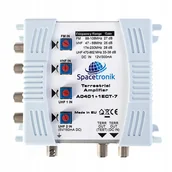 Wzmacniacze antenowe - Spacetronik Wzmacniacz wielozakresowy A0401+1ECT-7 WZMW0401-1ECT7 - miniaturka - grafika 1
