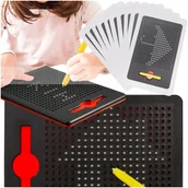 Tablice dla dzieci - Tablica Magnetyczna Magpad Zestaw Xxl 380 Kulek Szablony Rysik Z Magnesem - miniaturka - grafika 1
