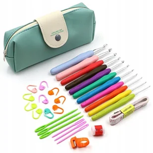 ZESTAW SZYDEŁEK DO SZYDEŁKOWANIA DLA DZIECI POCZĄTKUJĄCYCH Z RĄCZKĄ W ETUI - Pasmanteria - miniaturka - grafika 1