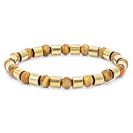 Bransolety męskie - Bransoletka koraliki w kolorze złotym EM 21 - EM Men's Accessories - miniaturka - grafika 1