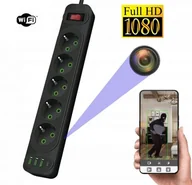 Kamery IP - Przedłużacz Mikro Kamera WiFi FHD Podgląd na Żywo (Cały Świat) Ukryta w Listwie 230V, 4x USB, Zapis. - miniaturka - grafika 1