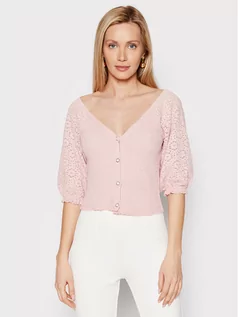 Swetry damskie - Only Kardigan Priscilla 15255612 Różowy Regular Fit - grafika 1