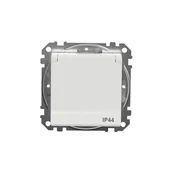 Gniazdka elektryczne - Gniazdo pojedyncze z uziemieniem Schneider Sedna Design SDD211013 z przesłonami IP44 białe Design Elements - miniaturka - grafika 1