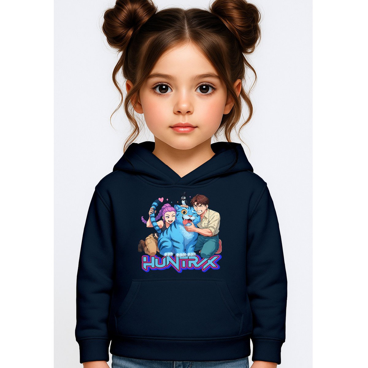 BLUZA DZIECIĘCA KPOP DEMON HUNTERS HUNTRIX 122-128 Z KAPTUREM BAWEŁNIANA