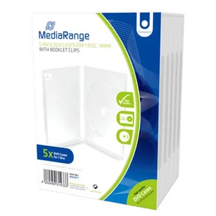 MediaRange BOX30-T opakowania na płyty CD Opakowanie na płytę DVD 1 dysków Przezroczysty BOX30-T - Pudełka i akcesoria na płyty CD - miniaturka - grafika 1