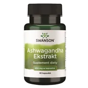 Układ nerwowy - Swanson Ashwagandha Extract - walka ze stresem - 450mg - 60 kaps. - miniaturka - grafika 1