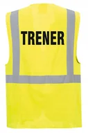 Odzież robocza - Kamizelka odblaskowa TRENER - kieszenie, nadruk, rozmiar S - miniaturka - grafika 1