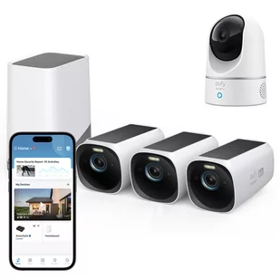 Zestaw 3-kamer Eufy eufyCam 3 4K (3x kamera EufyCam 3, stacja bazowa) + Eufy Indoor 2K - Akcesoria do monitoringu - miniaturka - grafika 1