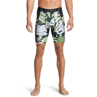 Spodnie sportowe męskie - Męskie legginsy krótkie treningowe Under Armour UA Curry HG Prtd Shorts - zielone - UNDER ARMOUR - miniaturka - grafika 1
