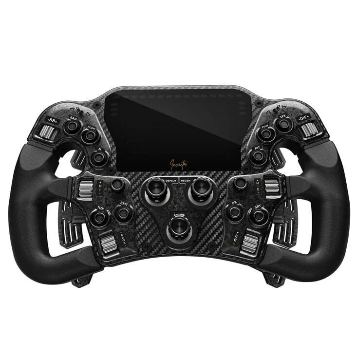 Asetek SimSports Invicta Formula Lenkrad, 4,3-Zoll-LCD, USB-C - Black on Black Edition 40-032-11112321
