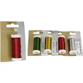 Ozdoby bożonarodzeniowe - Drut metalowy 30 m na rolce mix kolorów - miniaturka - grafika 1