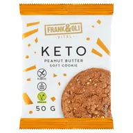 Ciastka - Frank & Oli Ciastko Keto Masło Orzechowe Peanut Butter Wegańskie bezglutenowe 50g - Frank&Oli - miniaturka - grafika 1