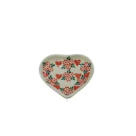 Świeczniki - Ceramiczna podstawka serce Ceramika Bolesławiec - miniaturka - grafika 1