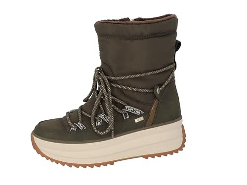 TOM TAILOR Damskie buty zimowe 6390910006, khaki, 39 EU