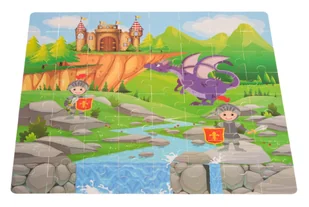 Drewniany Zamek Z Rycerzami - Klocki - miniaturka - grafika 5