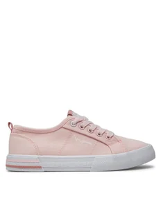 Pepe Jeans Tenisówki Brady Basic G PGS30604 Różowy - Buty dla dziewczynek - miniaturka - grafika 1
